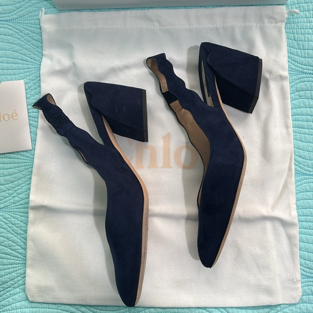 Chloe Laurena Scallop Slingback Pumps - Picture 7 of 15